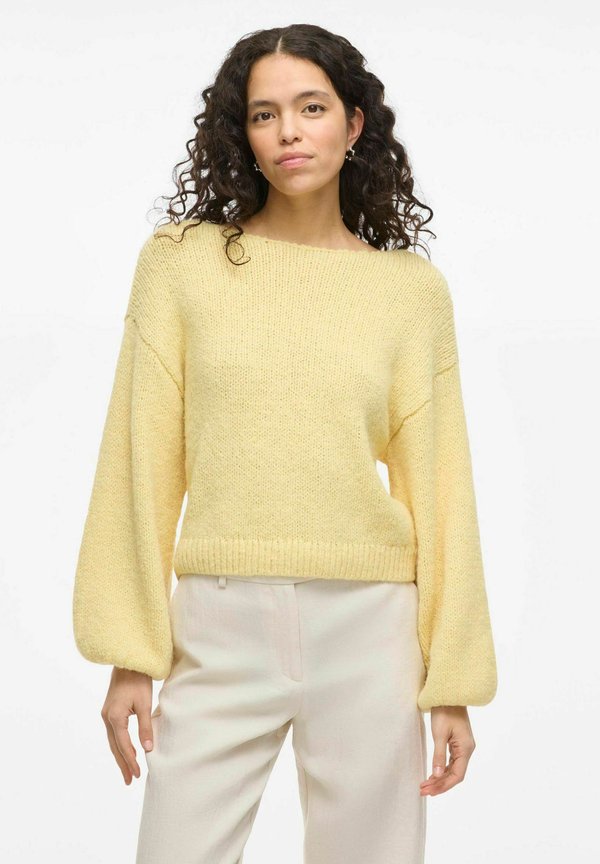 VICHOCA O-NECK - Strickpullover - pale banana