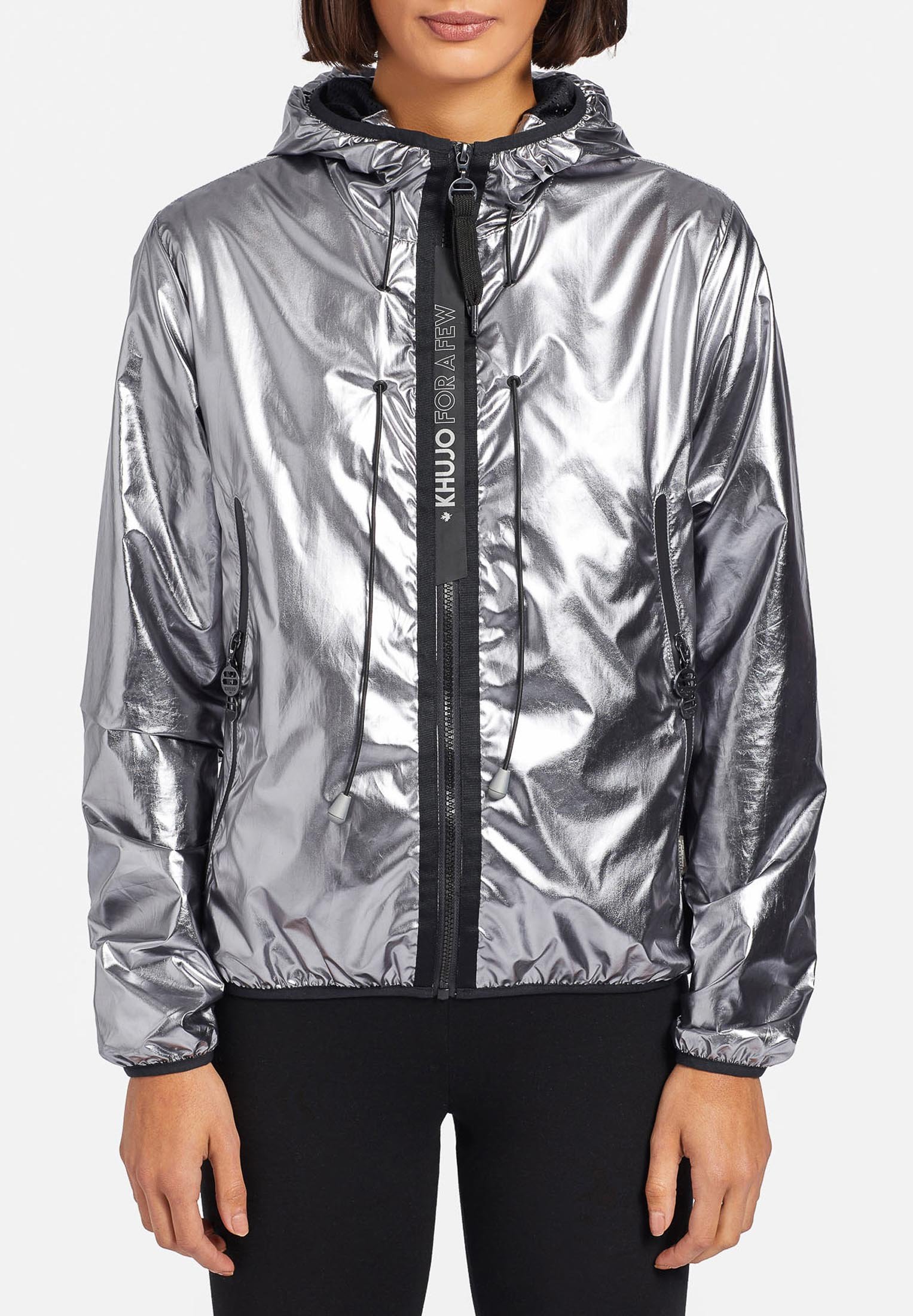 silver windbreaker