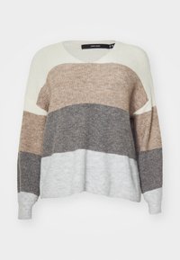 VMCDESMA V NECK  - Svetrík - birch/silver mink