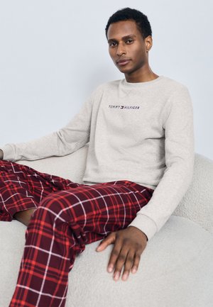 Tommy Hilfiger ORIGINAL TRACK TOP - Bluză de pijama - heathered pebble