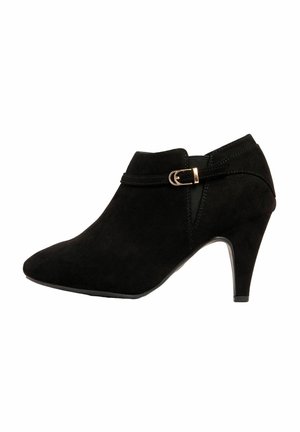 WIDE FIT MID HEELED ZIP BUCKLE - Botine - black