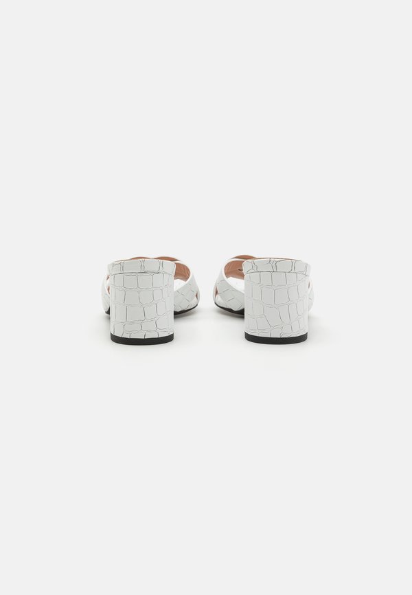 FILLED HEART - Heeled mules - bianco4