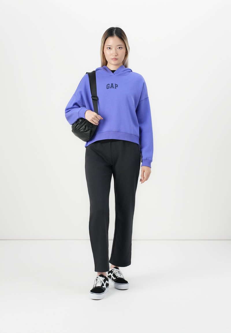 Pull à capuche femme élégantes Casual Hooded Long Manche Pocket Slim Bleu - Prêt-à-Porter