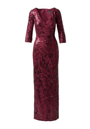 Adrianna Papell, V-NECK SEQUIN GOWN - Occasion wear - deep wine