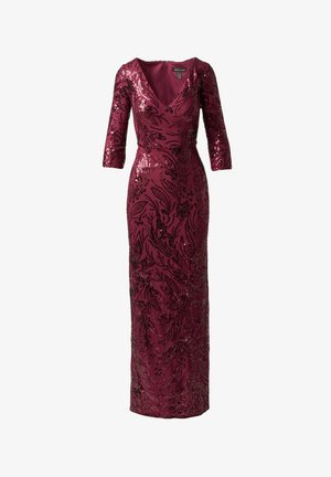 Adrianna Papell, V-NECK SEQUIN GOWN - Occasion wear - deep wine