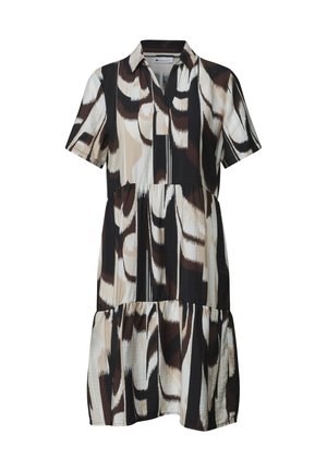 Street One, KNIELANGES KLEID MIT KURZARM UND PRINT - Jurk - espresso brown