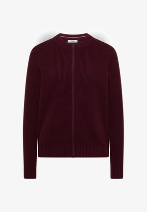 Cecil, CARDIGAN IN UNIFARBE MIT REISSVERSCHLUSS - Cardigan - red wine