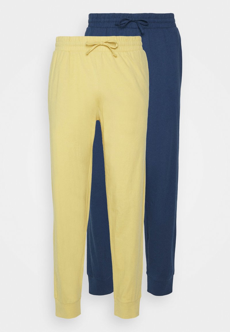 Pier One 2 PACK - Calças de pijama - dark blue/yellow