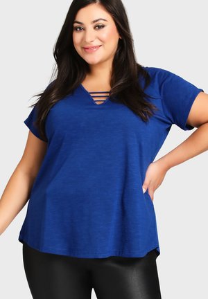3 BAR V NECK - COBALT - Blouse - cobalt
