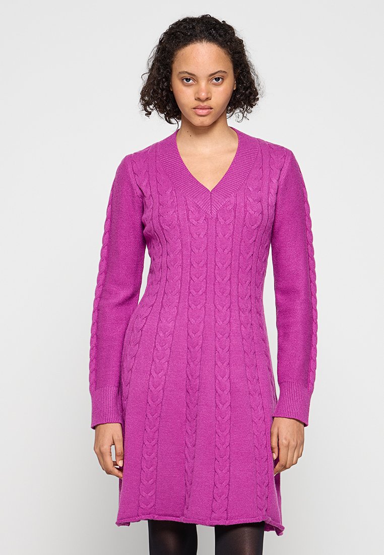 Apart Gebreide jurk paars