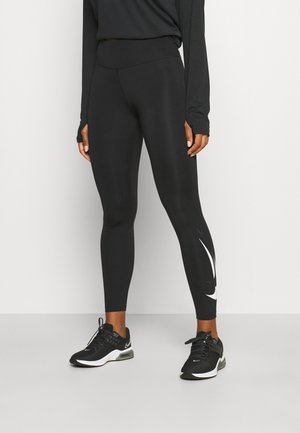RUN 7/8 - Legginsy - black/white