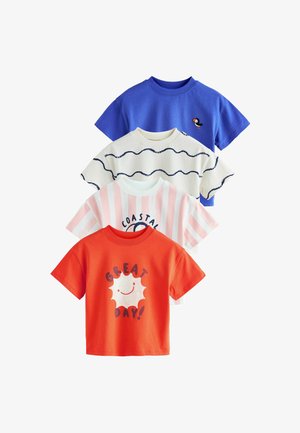 Next, REGULAR FIT - T-SHIRTS 4 PACK . - T-shirt imprimé - blue pink