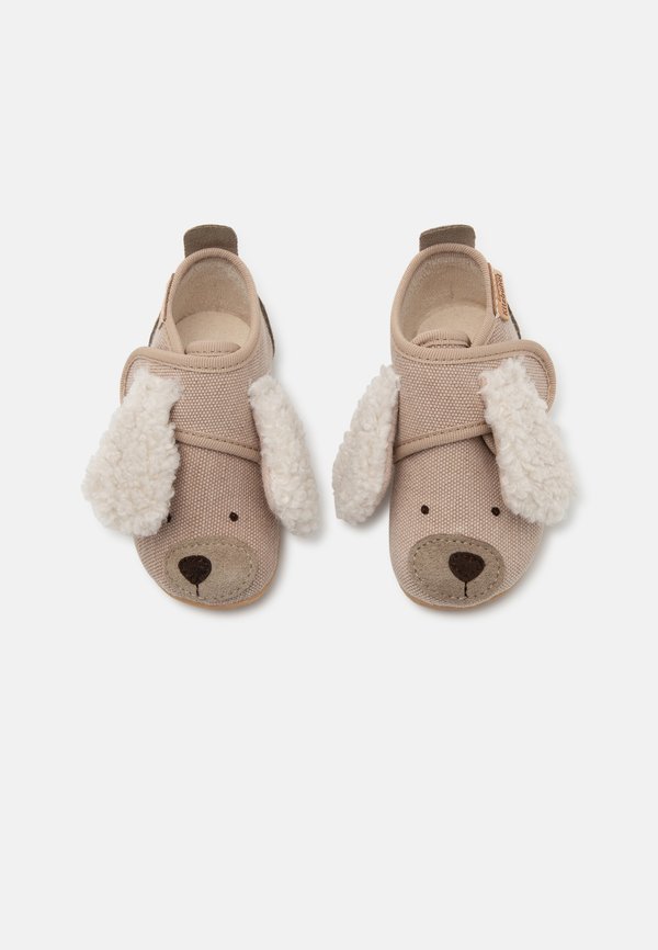 HERMANN HUND RASCHELNDER BABY KLETTVERSCHLUSS - Hausschuh - beige