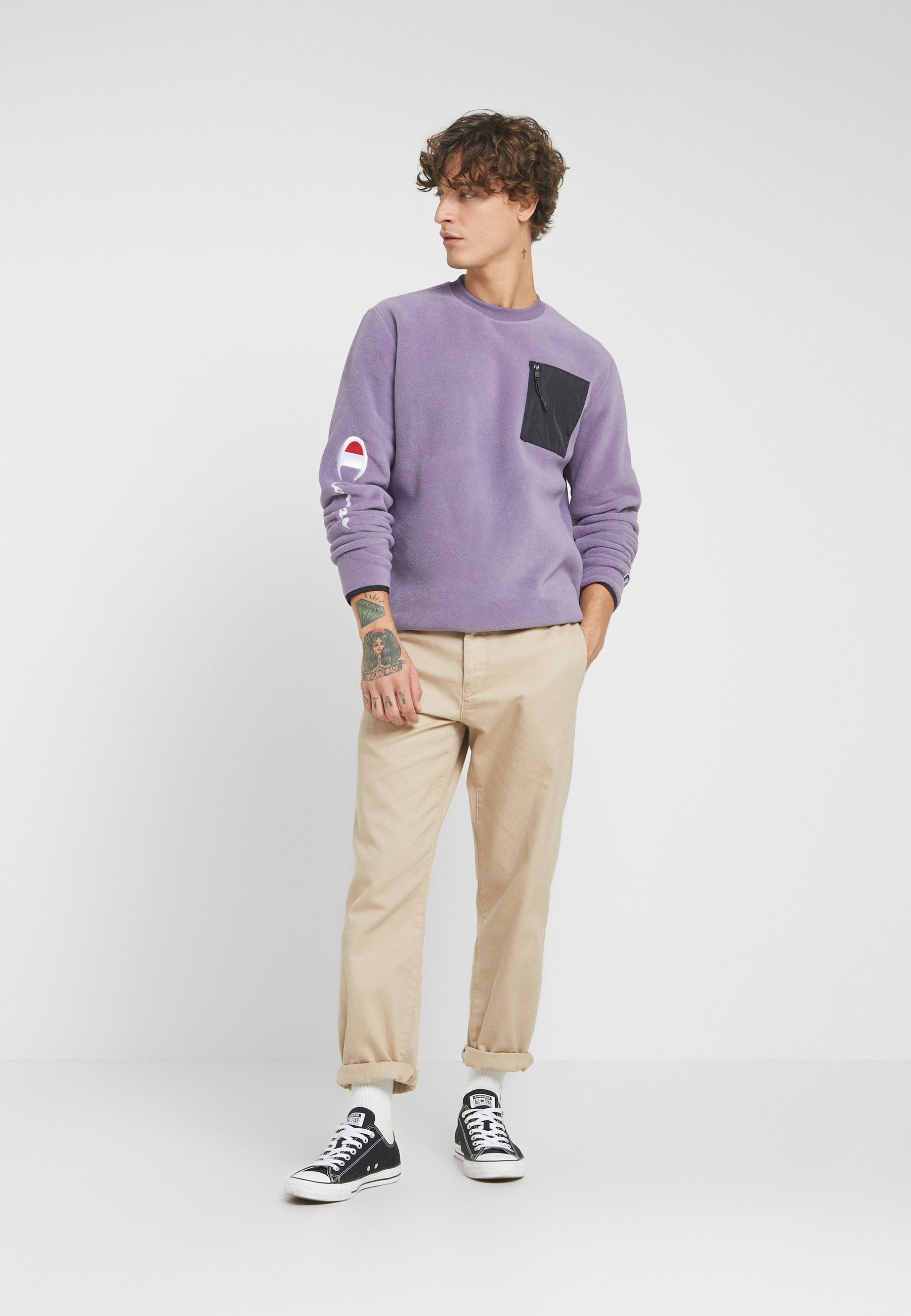 Champion Reverse Weave SLEEVE SCRIPT CREWNECK Fleecegenser Champion Reverse Weave SLEEVE SCRIPT CREWNECK Fleecegenser