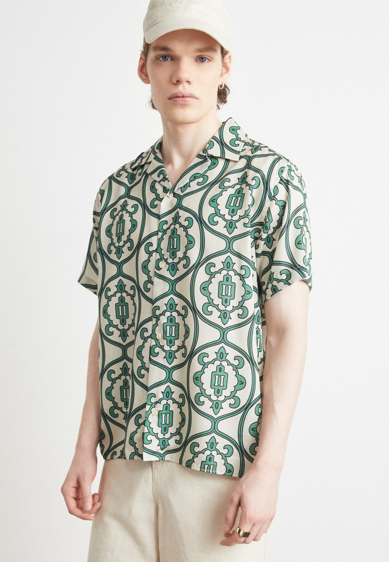 Les Deux ORNAMENT SHIRT - Srajca - ivory/vintage green