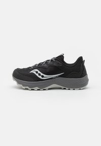 Saucony - AURA TR - Bėgimo bateliai, skirti nelygiam paviršiui - black/gravel Miniatiūros vaizdas 1