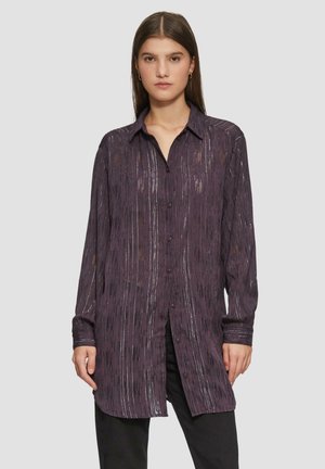 QS LEICHT TRANSPARENTE GLANZEFFEKTEN - Overhemdblouse - aubergine
