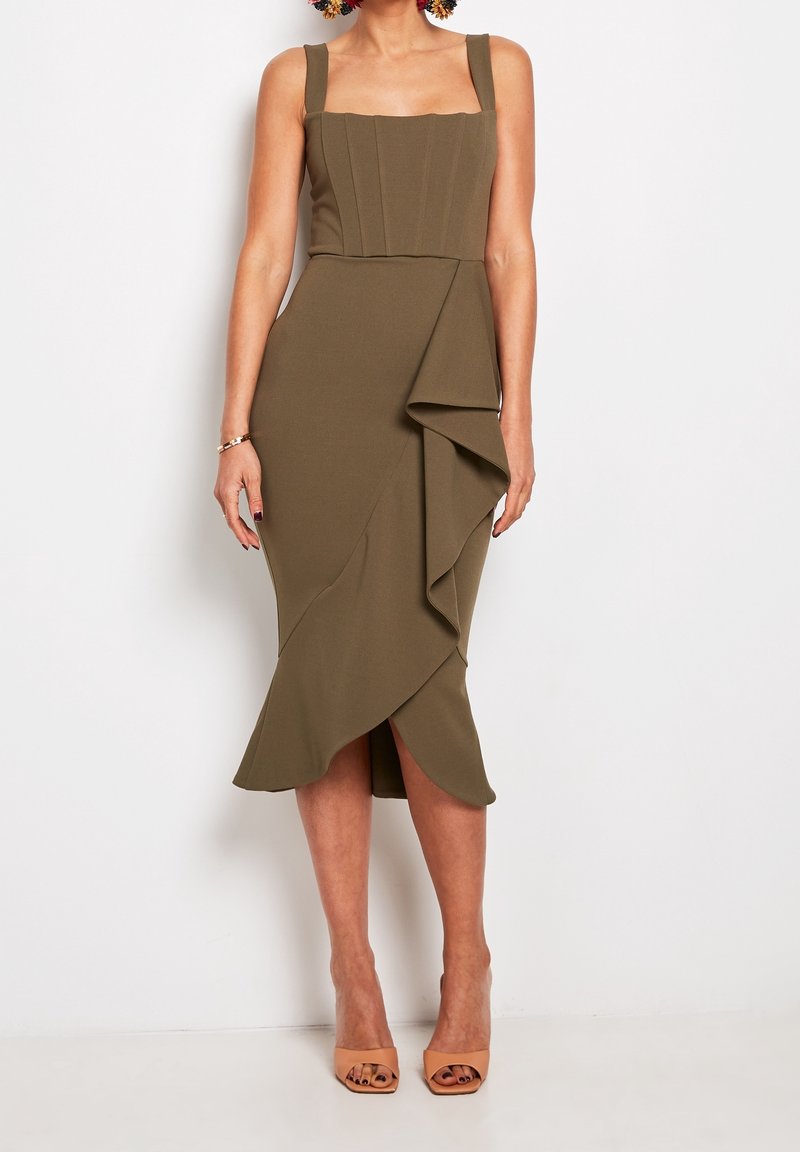 True Violet Cocktailklänning - khaki