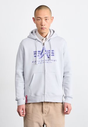 Alpha Industries BASIC CAMO - Zip-up sweatshirt - pastel grey
