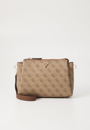 NOELLE TRI COMP CROSSBODY - Skuldertasker - latte logo/brown