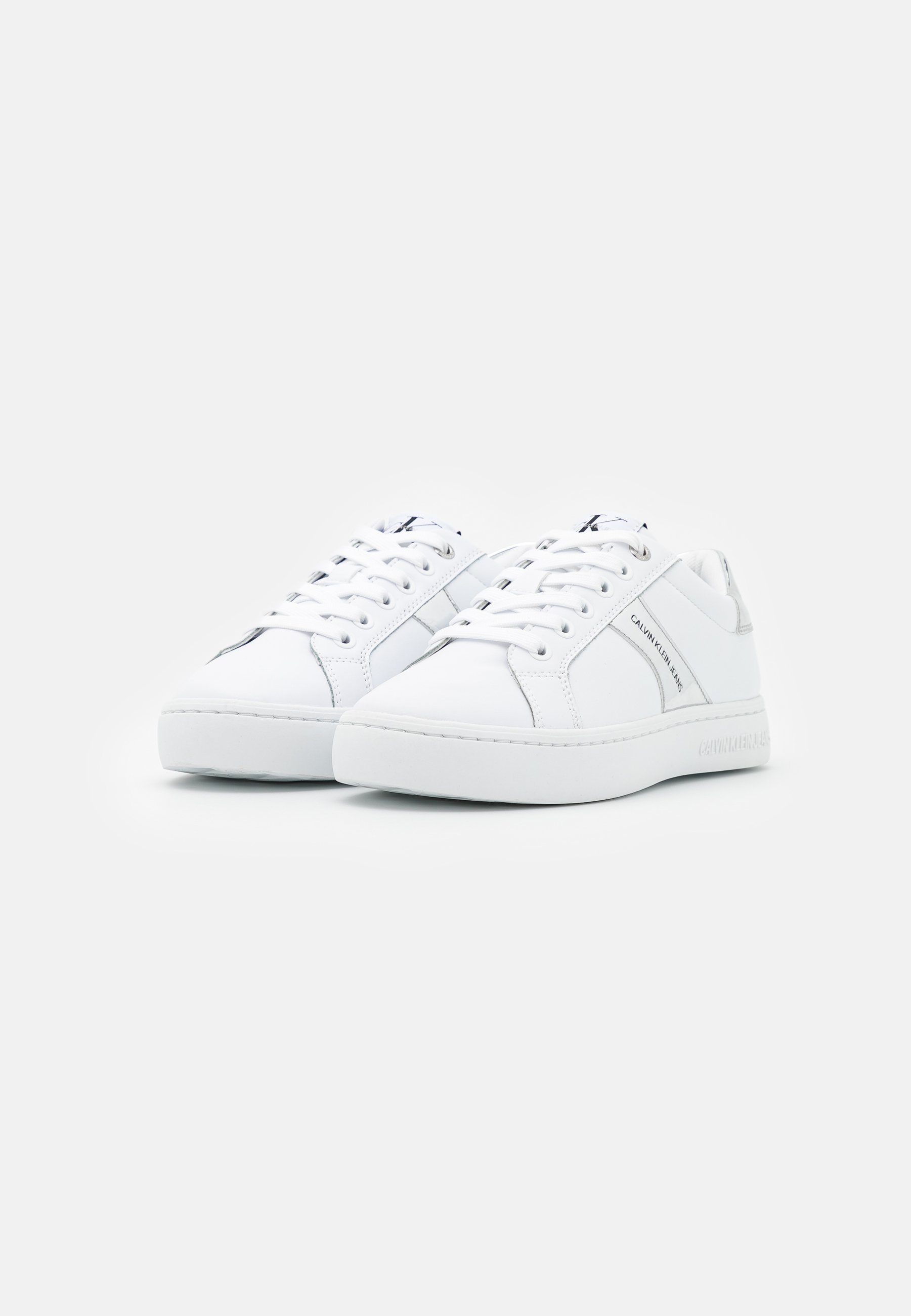 Calvin Klein Jeans CUPSOLE LACEUP - Sneakers laag - bright white/silver/wit  - Zalando.nl
