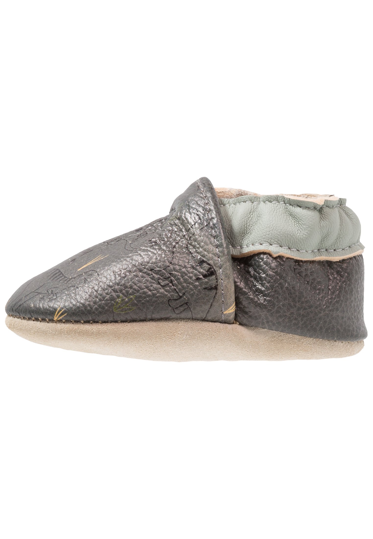 chausson cuir bébé rose et chocolat