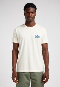 Lee MEDIUM WOBBLY TEE - T-shirts - ecru