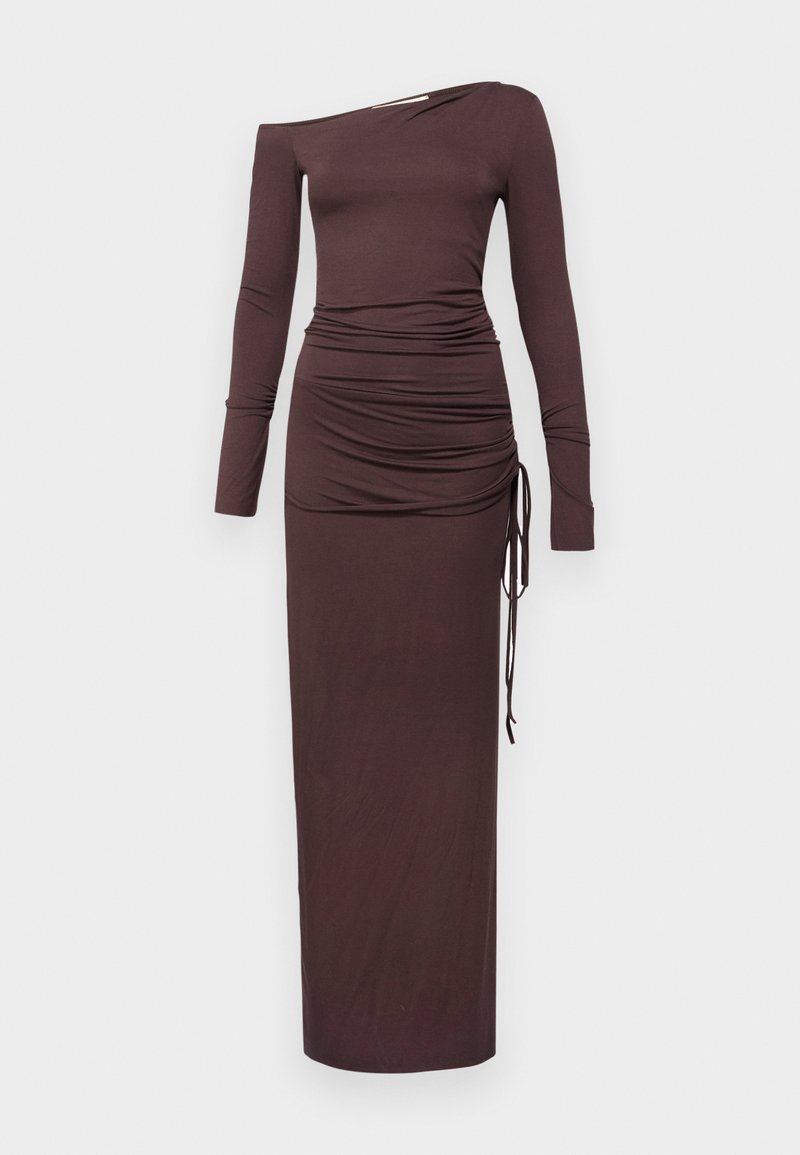 bec and bridge brown long sleeve dress Bec + Bridge Checkmate Long Sleeve Maxi Dress in Print