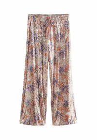 Next FLORAL SEQUIN WIDE LEG  - Tygbyxor - pink
