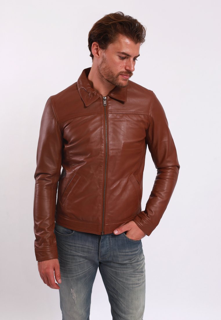 Lee Cooper - Giacca di pelle - cognac, Ingrandire