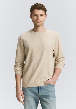 Strickpullover - beige offwhite twotone