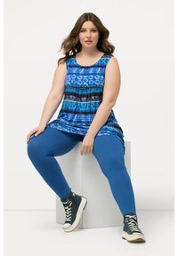 Ulla Popken RUNDUM-GUMMIBUND - Legíny - kalhoty  - gray blue