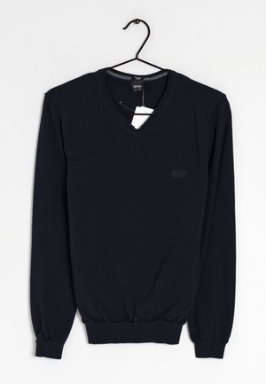 BOSS Strickpullover - dark blue