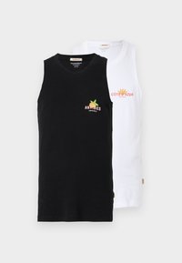 JORCANGGU BACK GRAPHIC TEE 2 PACK - Topper - bright white/black