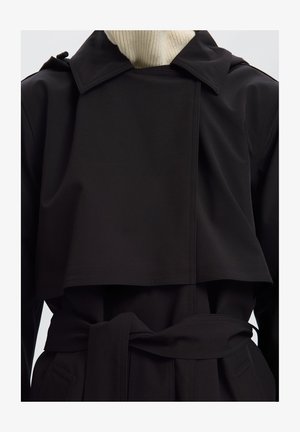 Selected, SLWNEW ALINE TECH TRENCHCOAT NOOS - Manteau classique - black
