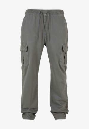 Hallidest hallid cargo püksid, mis on valmistatud puuvillast, elastse vöökoha, tõmbluku ja kahe külge taskuga hoidmiseks. Sile tekstuur, mugav istuvus.