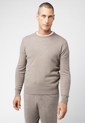 ROUND NECK - Strickpullover - beige foncé