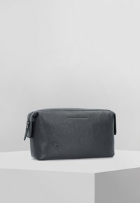 Piquadro BLACK SQUARE KULTURBEUTEL LEDER 23 CM - Toilettas - blue