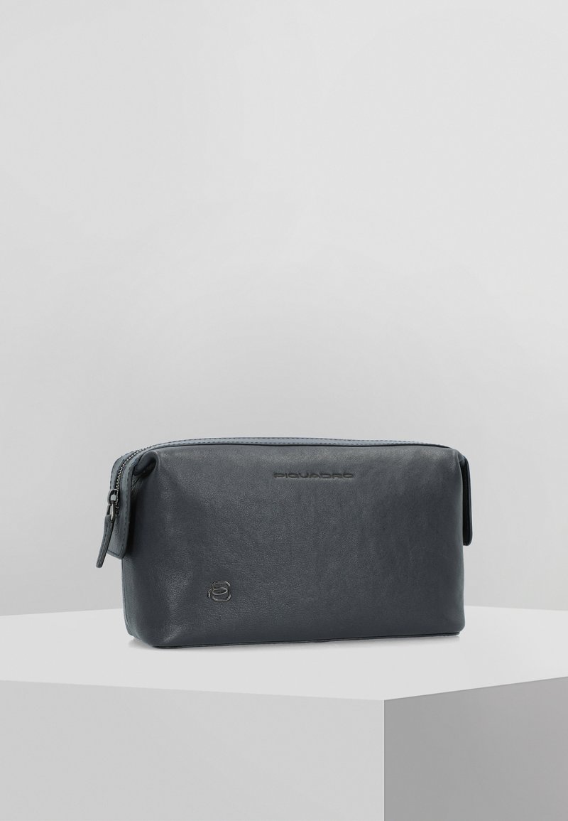 Piquadro BLACK SQUARE KULTURBEUTEL LEDER 23 CM - Toilettas - blue