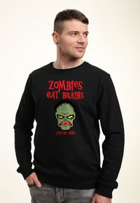 Henry Tiger ZOMBIES EAT BRAINS - Sweater - black