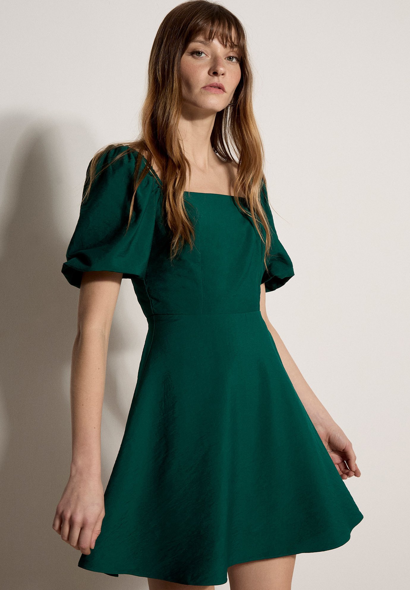 Apricot FIT AND FLARE SMOCKED MINI - Day dress - green - Zalando Apricot FIT AND FLARE SMOCKED MINI - Day dress - green - Zalando