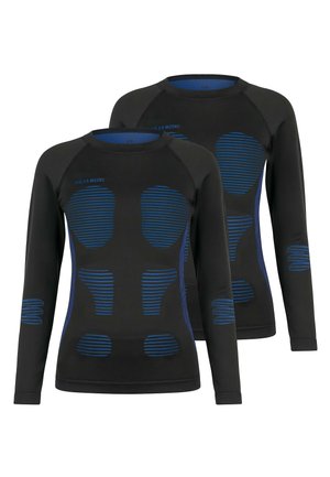 2 PACK THERMO LANGARM - Unterhemd/-shirt - blau
