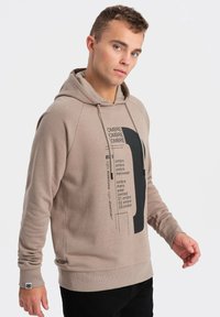 Ombre WITH PRINT - Hoodie - dark beige