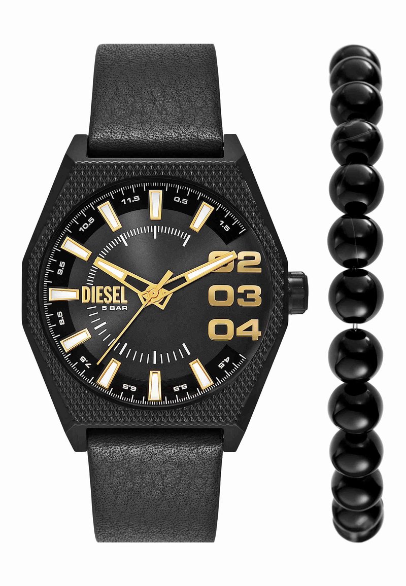 Schwarze Diesel Uhr