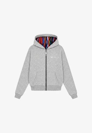Colucci, IKARUS BACKPRINT ZIP-HOODIE - Felpa con zip - grey melange aop multi