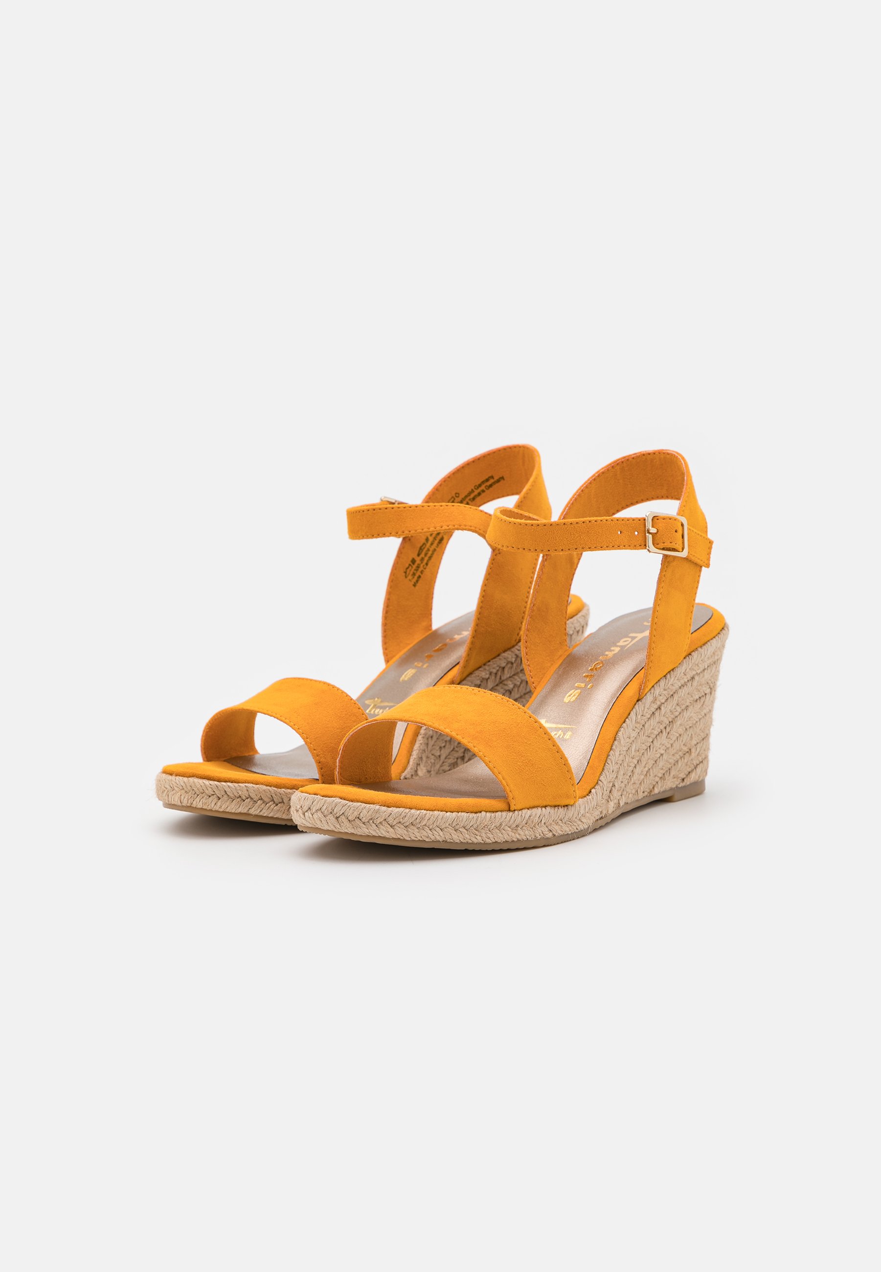 Tamaris Sandalen met sleehak - mango/Geel - Zalando.nl