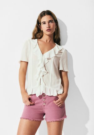 BOTONES FRONTALES - Shorts vaqueros - rosa