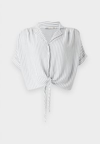 ONLPAULA LIFE TIE SHIRT - Skjortebluse - cloud dancer/balsam green