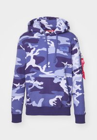 BACK PRINT CAMO - Kapucni - night purple