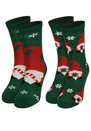 2ER PACK WEIHNACHT WICHTEL  - Calze - grün